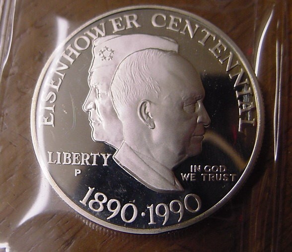 Eisenhower Centennial Commerative  Silver Dollar-img-0