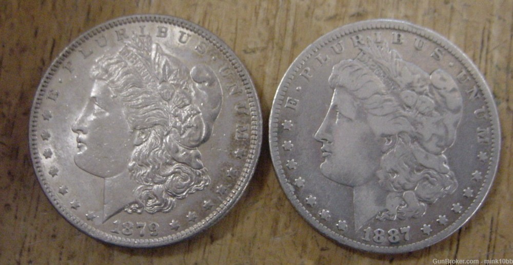 1879-1887-O Morgan  Silver Dollars 4-13-img-0