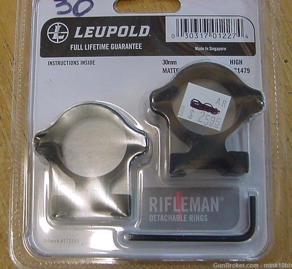 Leupold Rifleman Scope Rings High 171479-img-0
