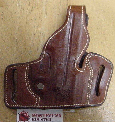 Montezuma Belt Side Tan Holster Open End  Glock 23 -img-0