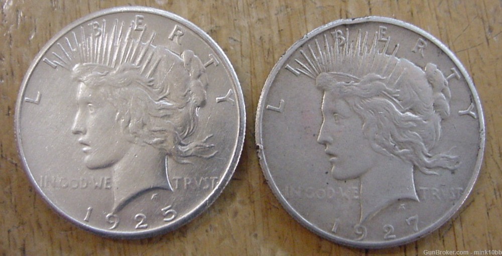 1925-1927  Peace  Silver Dollars 4-21-img-0
