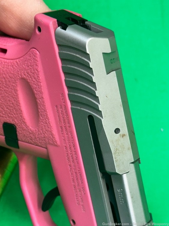 Pink SCCY CPX-2 CPX 2 9mm pistol in box 1 mag Missing Rear sight-img-3