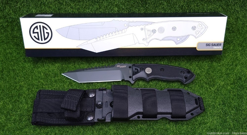 Hogue Sig EX-F01 5.5" Black/Grey Tactical Fixed Blade Combat Knife - 37122-img-0