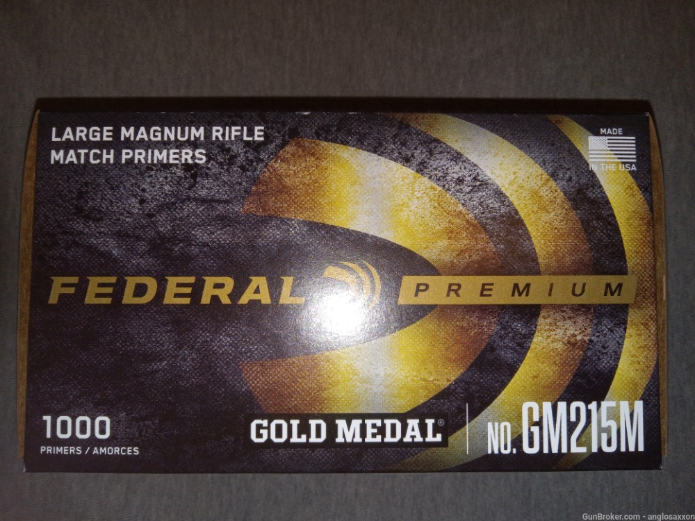 5000 GM215M FEDERAL GOLD MEDAL,LARGE MAGNUM RIFLE MATCH PRIMERS, NO CC FEE!-img-3