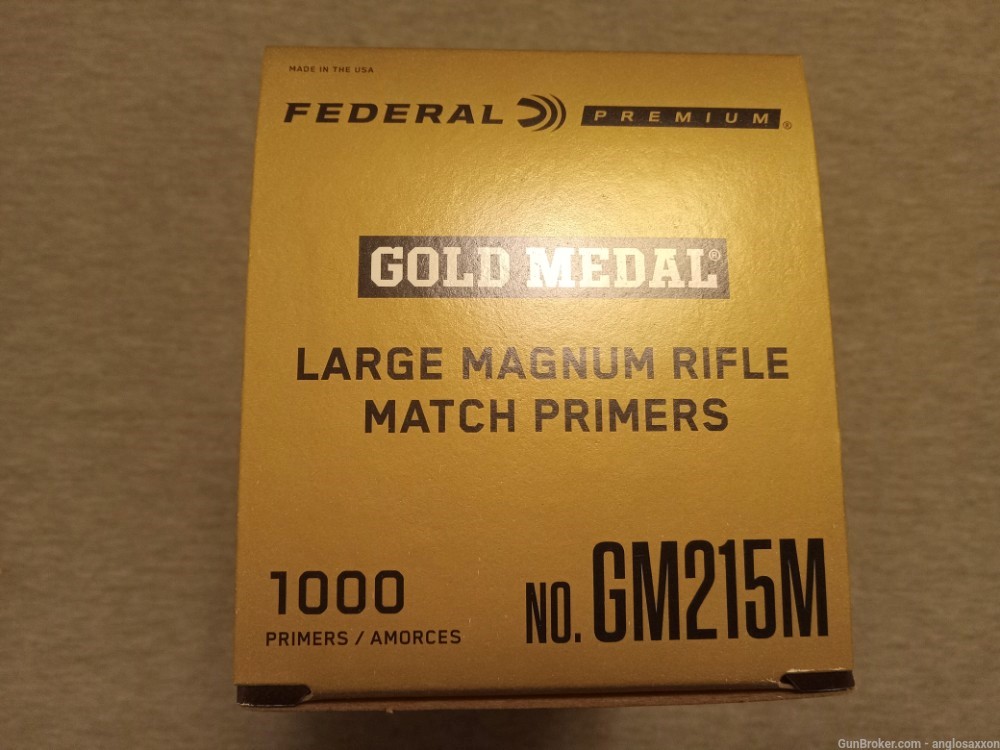 5000 GM215M FEDERAL GOLD MEDAL,LARGE MAGNUM RIFLE MATCH PRIMERS, NO CC FEE!-img-4