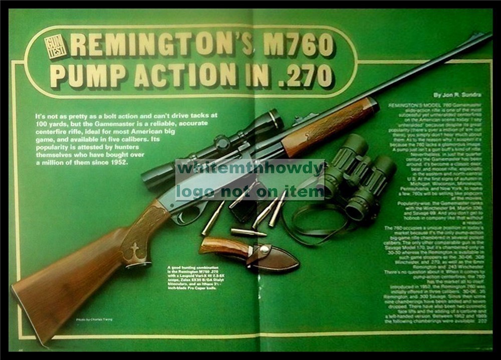 1977 REMINGTON M760 .270 Pump Rifle 5-pg Article-img-0