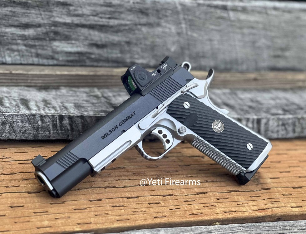 Wilson Combat CQB Elite 1911 .45 W/ RMR Rail Deluxe Blue Stainless Upgrades-img-1