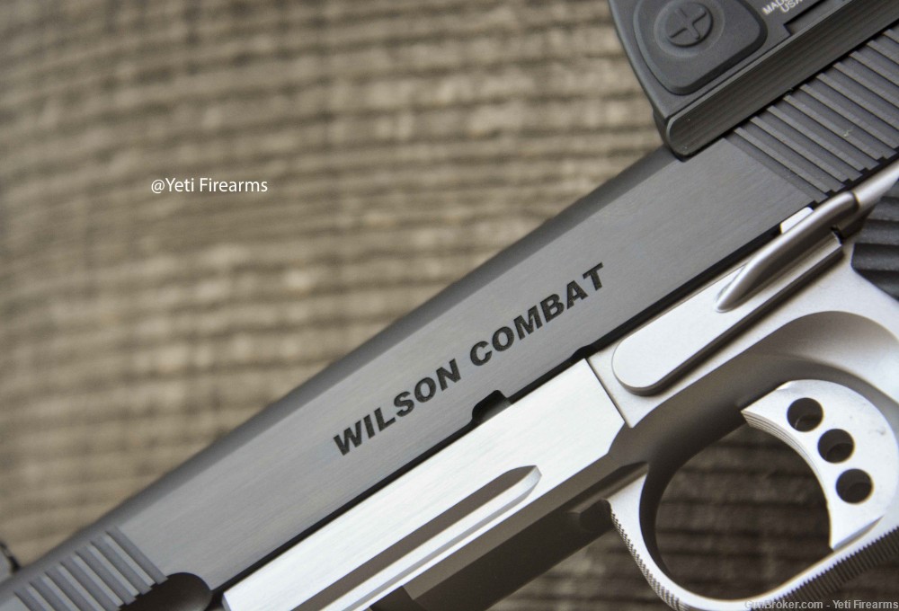 Wilson Combat CQB Elite 1911 .45 W/ RMR Rail Deluxe Blue Stainless Upgrades-img-9
