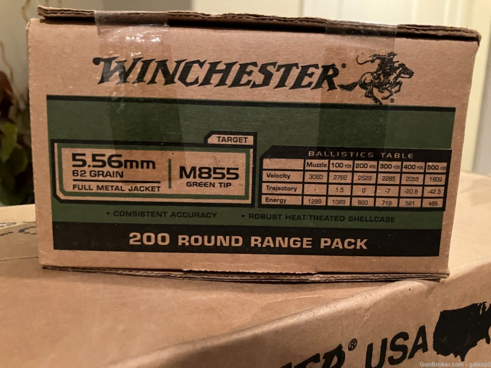 Winchester M855 Green Tip 5.56mm Nato 62gr FMJ -img-0