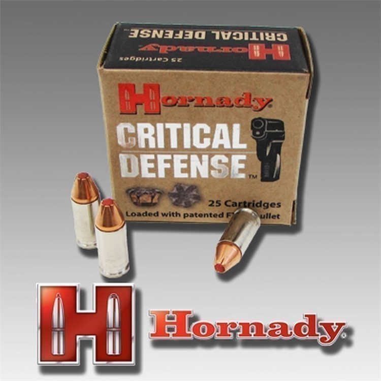 25rds Hornady Critical Defense™ 9mm Luger FTX JHP FlexTip 115grn +Fast Ship-img-1