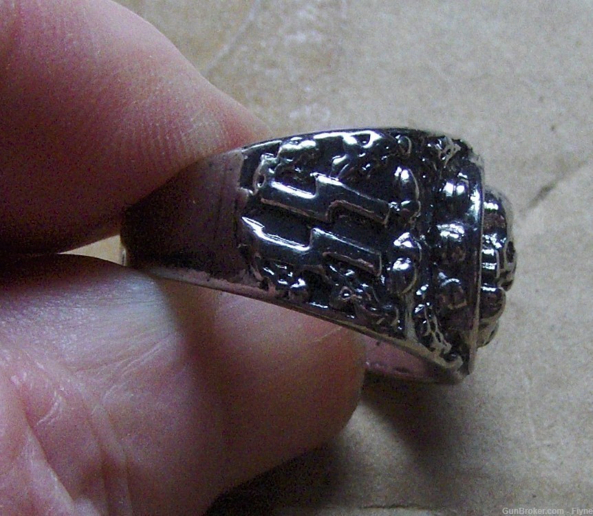 German WWII ring REPRODUCTION  with Scull Size 10.    (17)-img-2