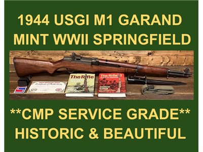 M1 GARAND CMP SERVICE GRADE 1944 SPRINGFIELD SUPERLATIVE GARAND RIFLE WW2  