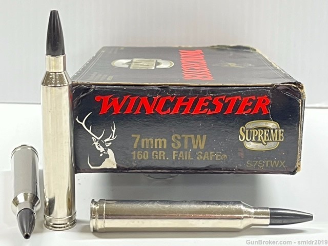 19 Rds Winchester Supreme 7mm STW 160 Grain Fail Safe Nice!-img-0