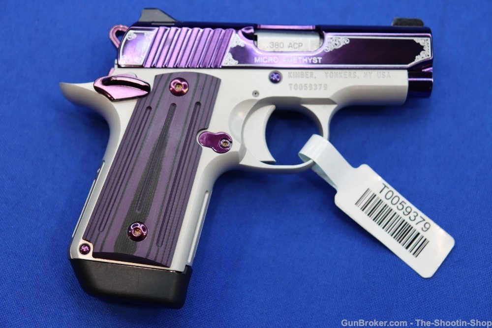 Kimber Model MICRO 380 Pistol Amethyst Purple 380ACP G10 Compact SAO PVD-img-6