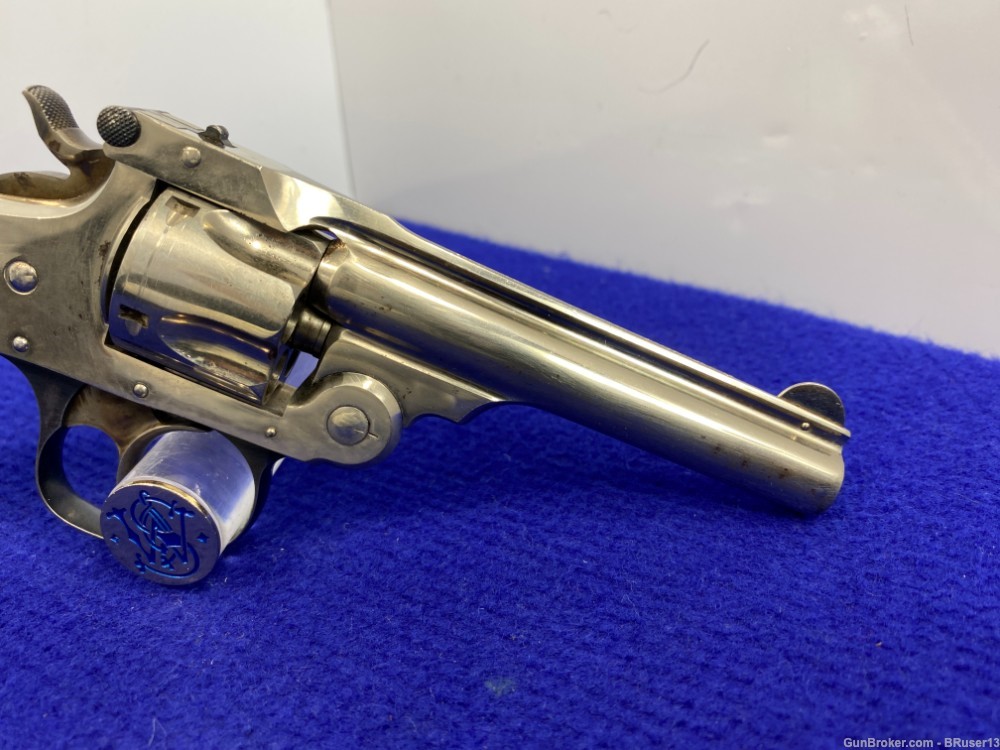 Smith Wesson 32 Double-Action 4th Model .32 S&W Nickel *ANTIQUE TOP-BREAK*-img-18