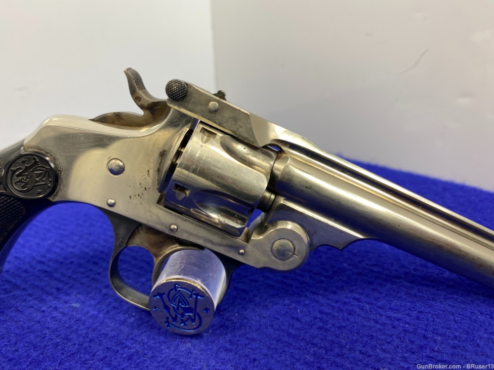 Smith Wesson 32 Double-Action 4th Model .32 S&W Nickel *ANTIQUE TOP-BREAK*-img-17