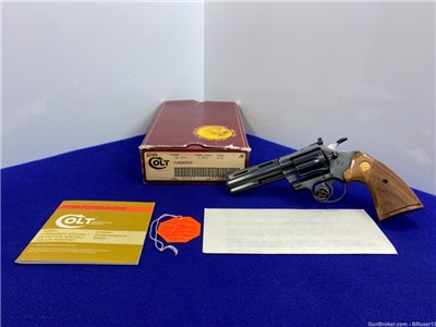1986 Colt Diamondback .38 Spl Blue 4" -TIMELESS SNAKE SERIES-Stunning Piece