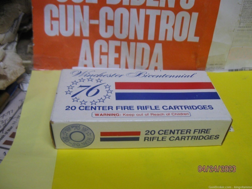 Scarce Bi-Centennial 30-30 Winchester LTD Edit 1976 Collector Box Ammo-img-0