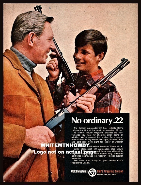 1969 COLT Colteer & Stagecoach Autoloader .22 Rifle AD Father and Son-img-0