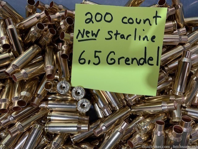 200 Count New Starline 6.5 Grendel Brass-img-0