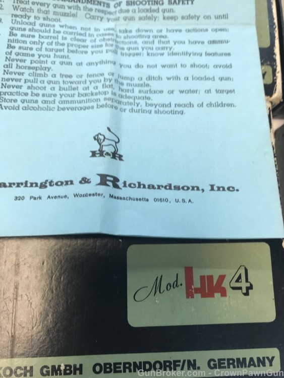 RARE !!  H&K Harrington & Richardson Mod. HK4 9k / 22lr -img-5