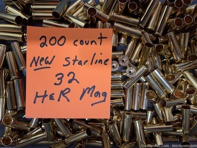 200 Count New Starline 32 H&R Mag Brass-img-0