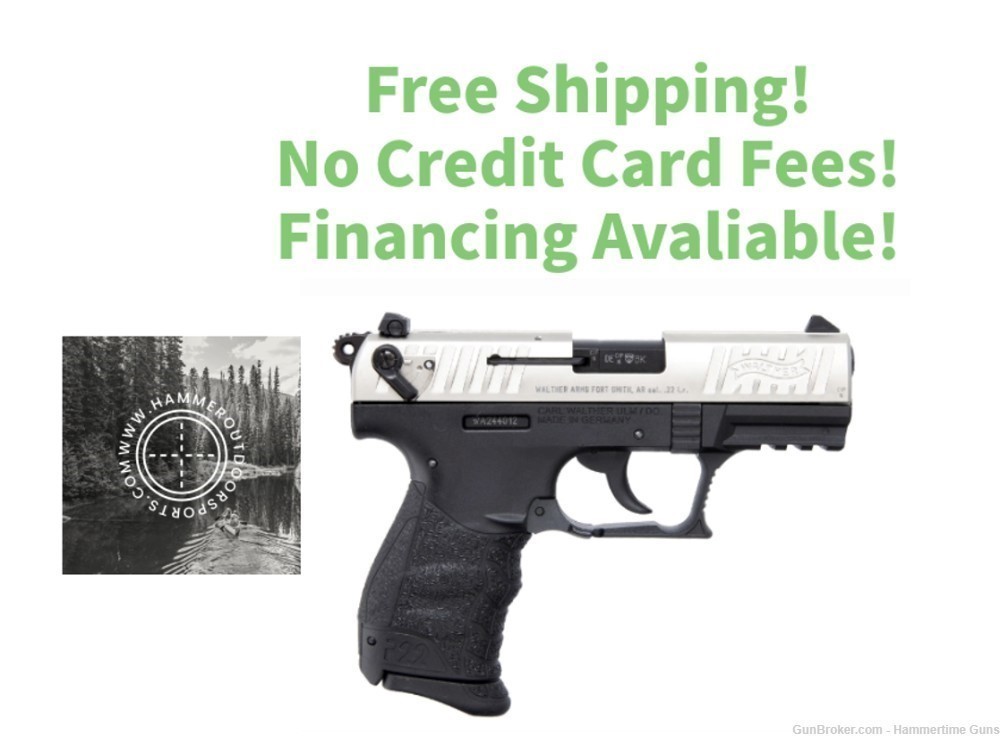 WALTHER P22 Q 22 LR 3.42'' 10-RD PISTOL - 200 Rounds of FREE Ammo-img-1