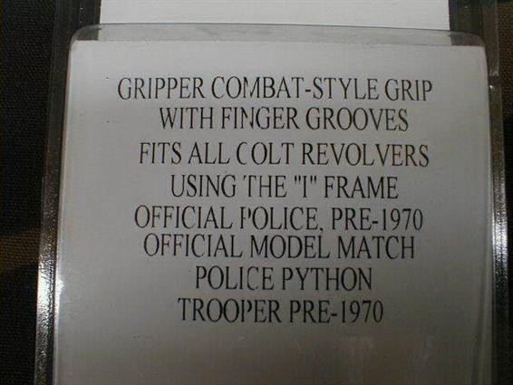 Pachmayr Gripper Combat Grip Colt Finger Pos.(New)-img-1