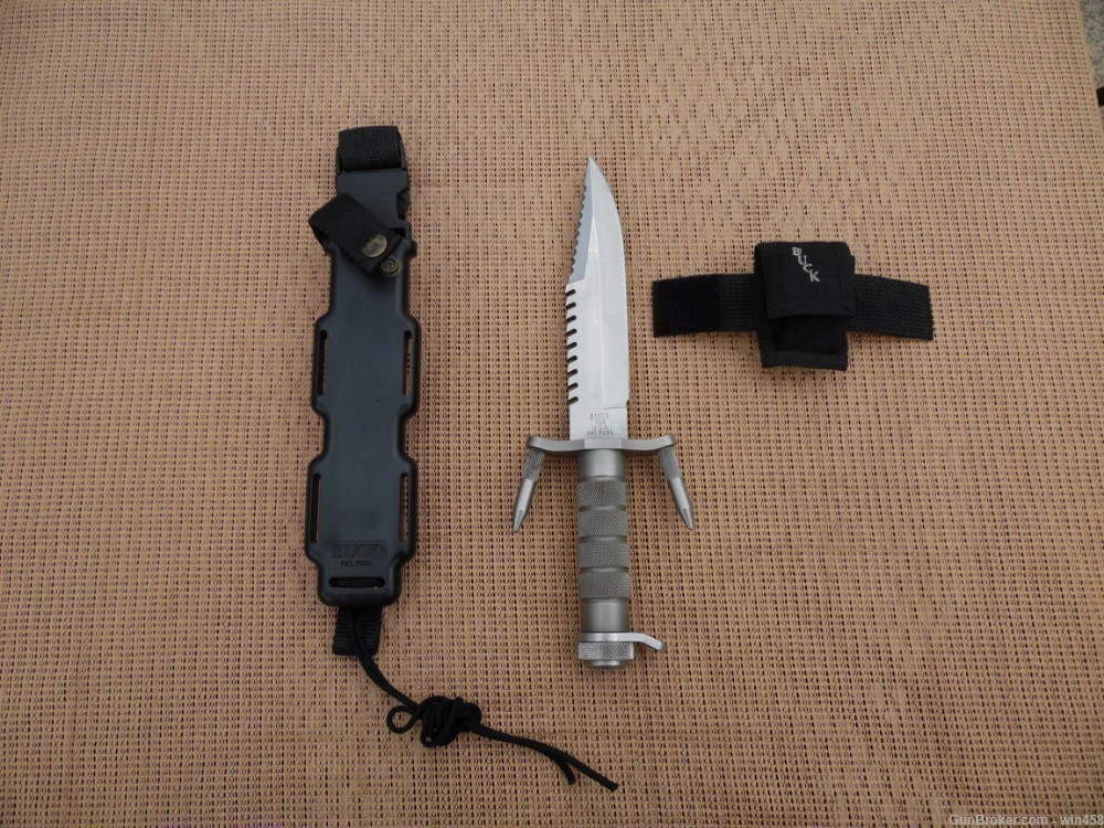 US BUCKMASTER MODEL 184 FIGHTING KNIFE SURVIVAL KNIFE WITH SCABBARD (Pics)-img-1