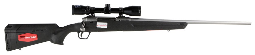 Savage Axis II 22-250 Rem 4+1, 22 Barrel, Stainless, Black Synthetic RH Sto-img-1