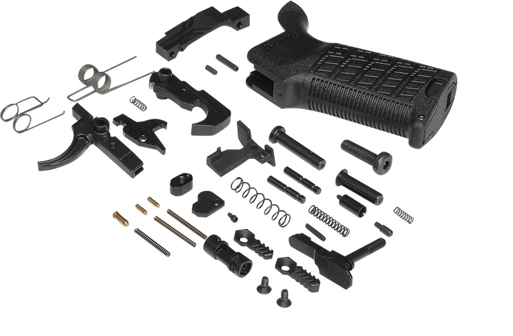 CMMG Zeroed AR Lower Parts Kit Black Grip Ambi Safety Ambi Mag Catch Mil-Sp-img-0