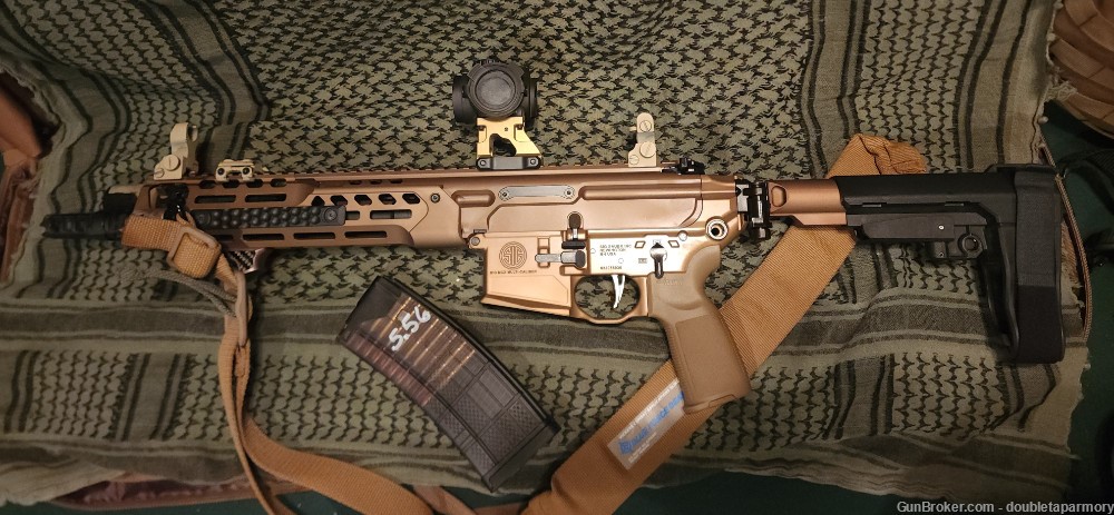 Fully tricked out SIG MCX SpearLT Pistol 556 - needs nothing range ready-img-0