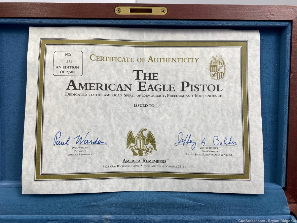 1995 Colt American Eagle Pistol .45 Auto Blue *BREATHTAKING COMMEMORATIVE*-img-2