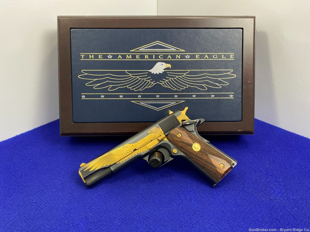 1995 Colt American Eagle Pistol .45 Auto Blue *BREATHTAKING COMMEMORATIVE*-img-4