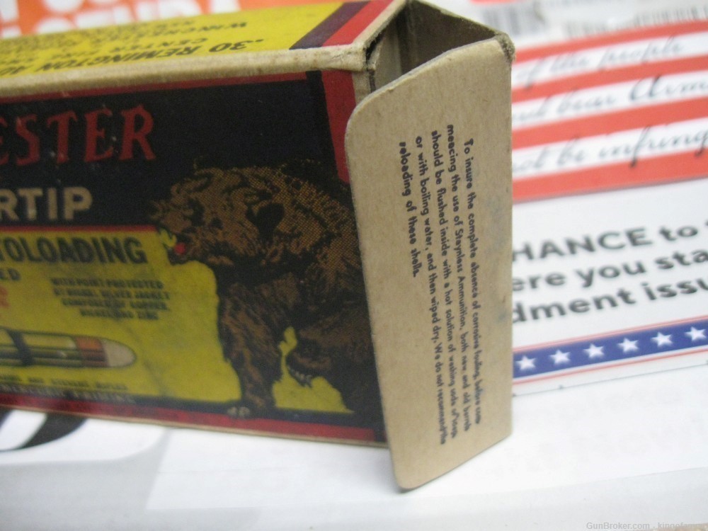 Exc Scarce Winchester BEAR Box 32 Remington 170gr SuperSpeed SILVERTIP Ammo-img-10