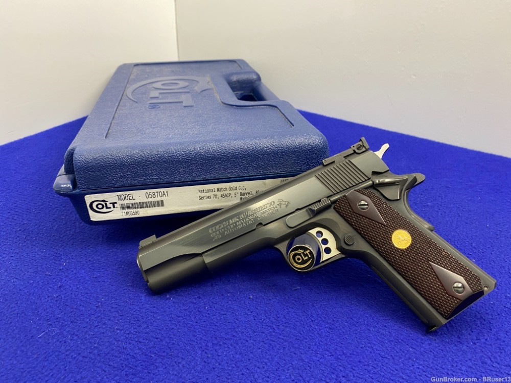 Colt Gold Cup National Match 45 5" Blue *CLASSIC MKIV SERIES 70 EXAMPLE*-img-2