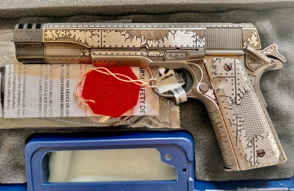 Absolutely BREATHTAKING Colt 1911 with Full Coverage Custom Engraving!-img-0