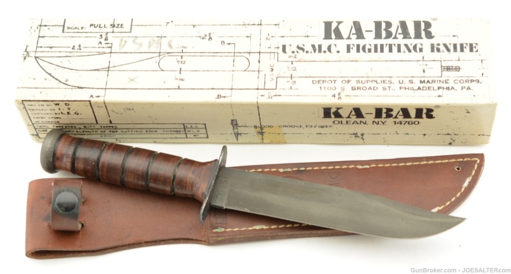 Vintage KA-BAR U.S.M.C. Fighting Knife-img-0