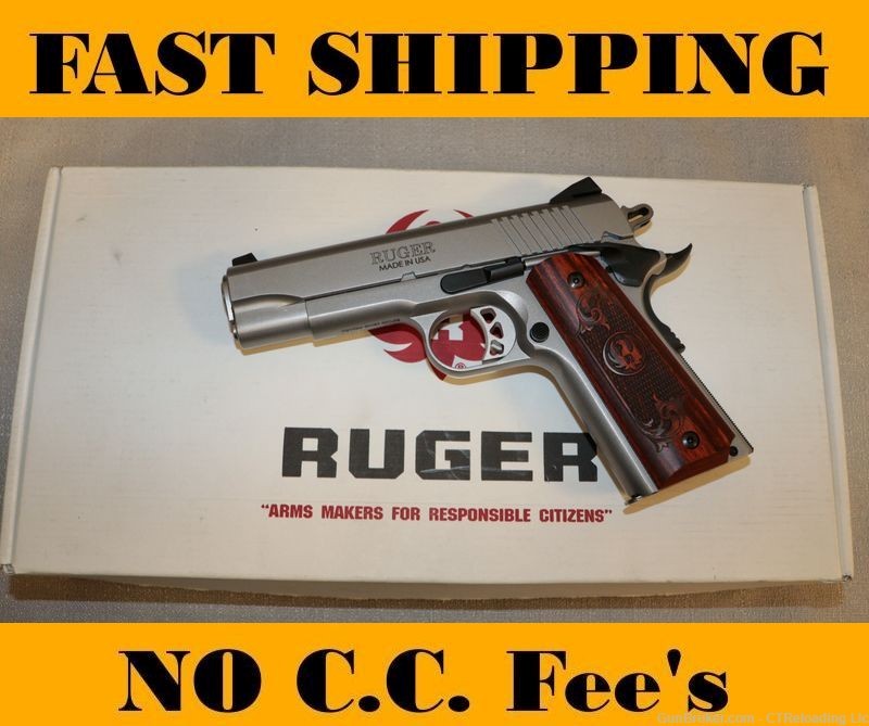 Ruger SR1911 Commander-Style 45 Acp. 4.25" barrel 3 mags extra grip-img-0