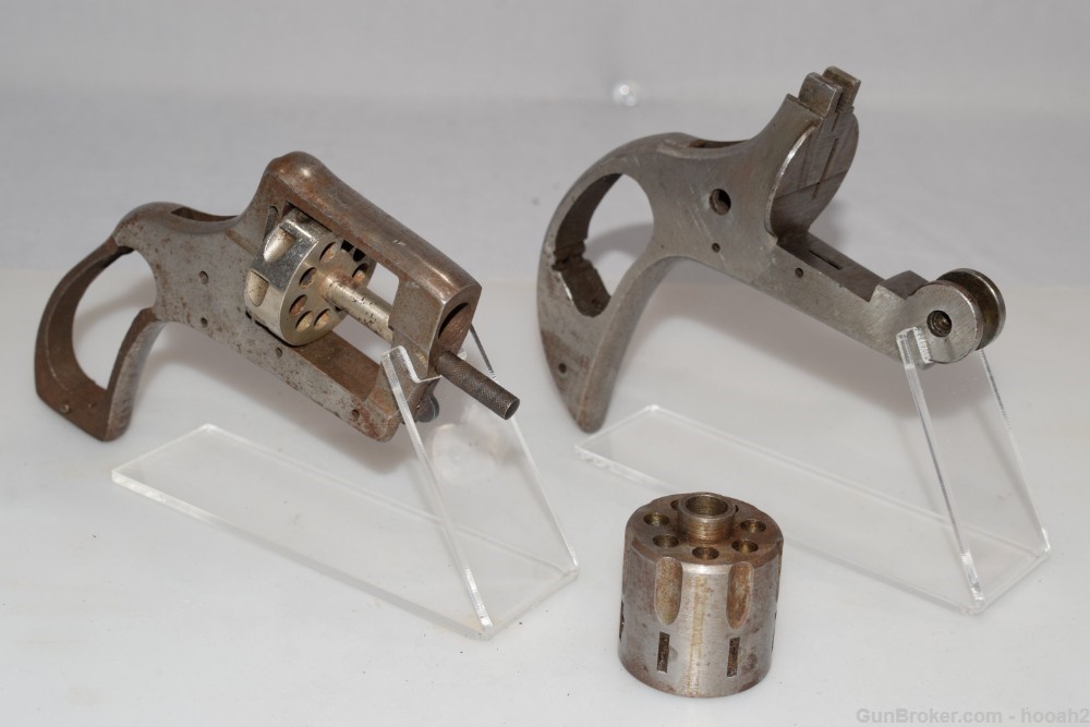 2 Unfinished Harrington & Richardson Revolver Frames W Cylinder READ-img-0