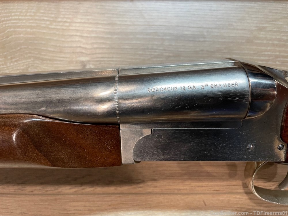 Stoeger Coach Gun Supreme 12 walnut nickel 12 gauge double trigger 31482-img-11