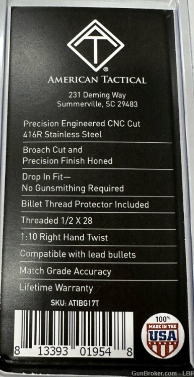 American Tactical Stainless Glock 17 9mm Threaded Barrel-img-1