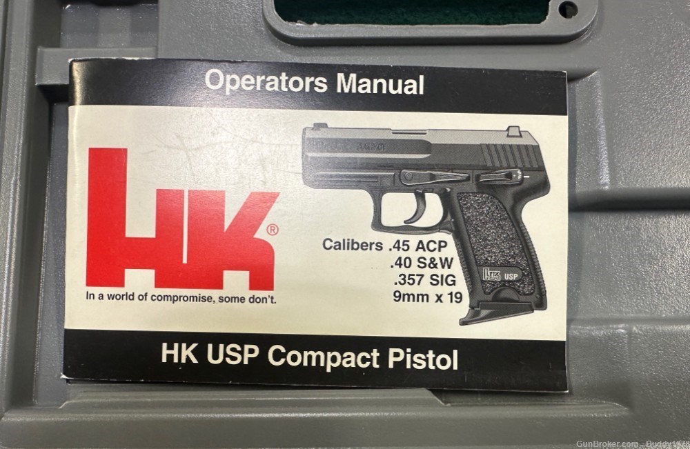 H&K USP Compact Stainless - .40S&W, 2 mags, box and owners manual-img-15