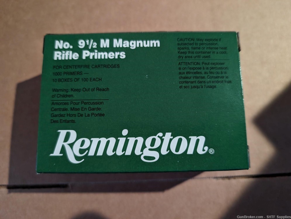 Remington NO. 9 1/2 M Magnum Large Rifle Primers - 1000 primers-img-0