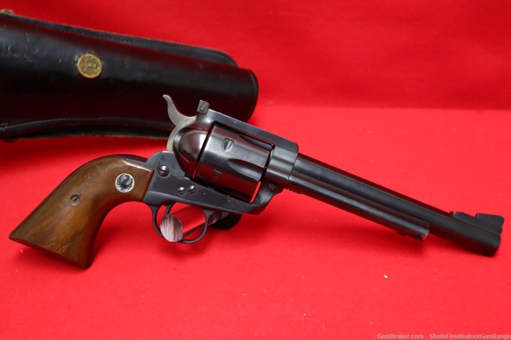 1962 Ruger Blackhawk .357 Magnum 3 Screw With Leather Holster-img-1