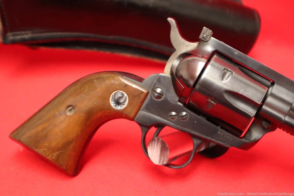 1962 Ruger Blackhawk .357 Magnum 3 Screw With Leather Holster-img-2