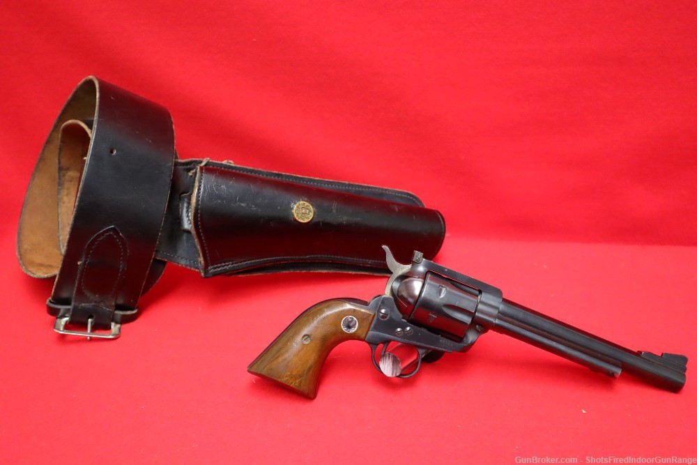 1962 Ruger Blackhawk .357 Magnum 3 Screw With Leather Holster-img-0