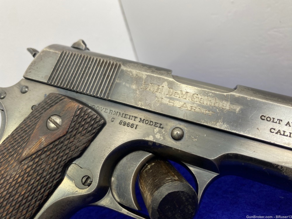 1917 Colt Commercial Government .45acp *INSCRIBED TO WWI PILOT* Incredible-img-18