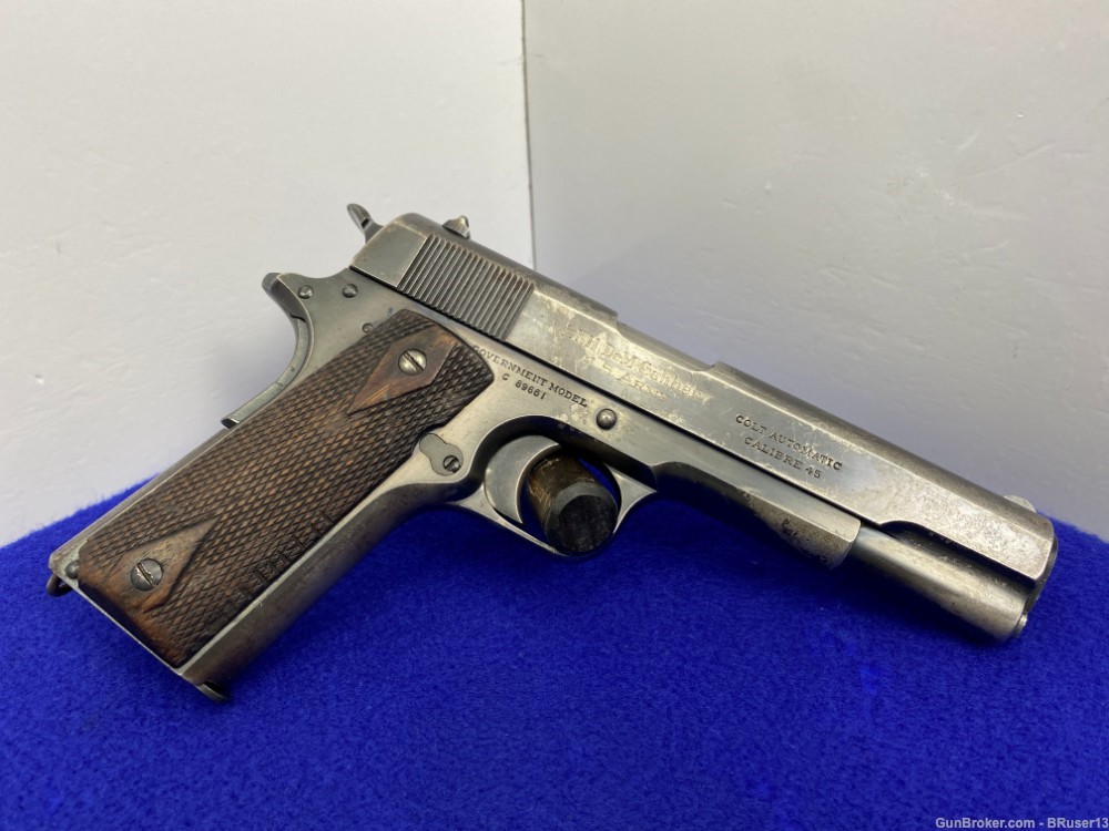 1917 Colt Commercial Government .45acp *INSCRIBED TO WWI PILOT* Incredible-img-13