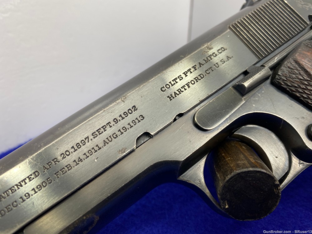 1917 Colt Commercial Government .45acp *INSCRIBED TO WWI PILOT* Incredible-img-7
